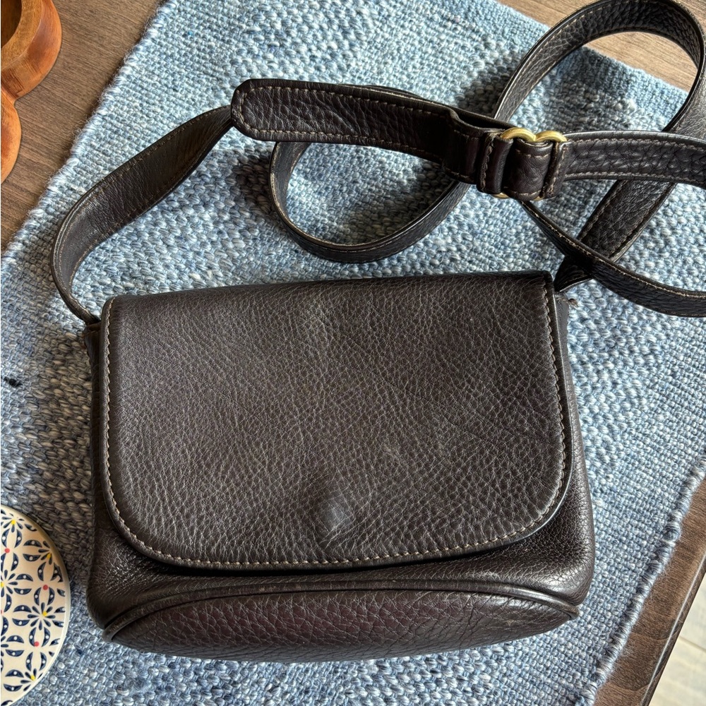 Vintage Coach Brown Pebbled Leather Flap Crossbody Bag USA Made Sonoma 4919 - Picture 8 of 13